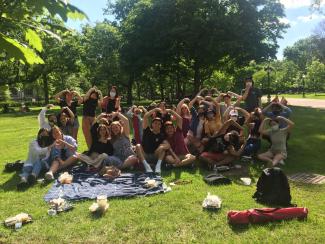 EALC students in grass